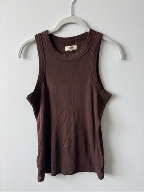 Madewell Chocolate Brown Ribbed Tank